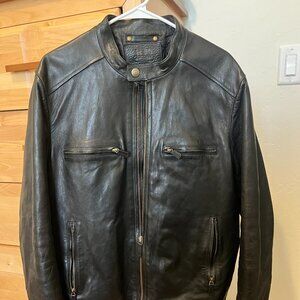 NWOT Coach Authentic Men’s Leather Racer Jacket Black Size XL